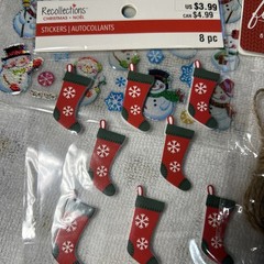 Recollections Paper Crafts Christmas Scrapbook Sticker Garland Lot of 6 Glitter