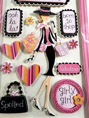 Provo Craft Girly Girl 3D Dimensional Stickers 2005 Rob & Bob Studio Retro RARE