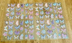 Vibrant Bright Butterflies Sticker Sheets Set Of 4 Complete Sheets