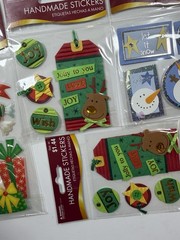 LOT OF 10 PKGS Christmas Stickers Handmade 3-D Scrapbooking Holiday Wal-Mart