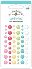 Crafts Doodlebug Sprinkles Puffy Happy Healing Dots Pink Yellow Green Blue White