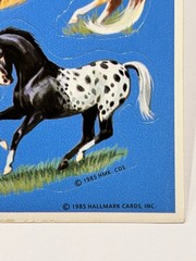 Vintage 80’s Hallmark HORSES Stickers 1 Sheet 1985 Retro Equestrian