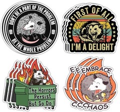 Whimsical 12-Piece Opossum Sticker Set – Durable & Waterproof for All Surfaces