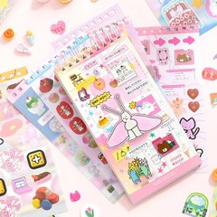 40 Sheets Kawaii Sticker Book – Junk Journal Supplies & Scrapbooking 2-in-1