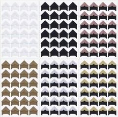 12 Sheets 6 Colors Photo Corner Stickers Holder Protectors Self Adhesive 288