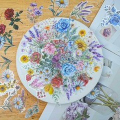 Floral Stickers for Scrapbooking Junk Journaling and DIY Planner Art Projects