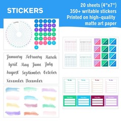 Ultimate Productivity Stencils & Stickers – x20 Sheets of Planner Stickers, x…