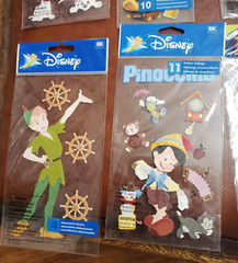 Jolees Disney Domensional Stickers Pinocchio Peter Pan Dalmation 6 NIP crafts