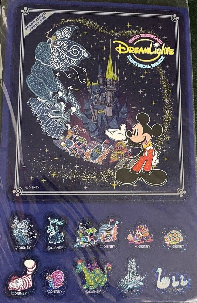 Vintage Tokyo Disneyland Electrical Parade Sticker Sheet Grand Debut
