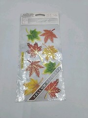 Crafters Square Jewel Stickers Crystal Epoxy Vellum Leaf Scrapbook Lot 10 Sheets