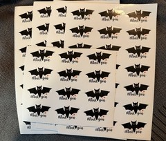 Halloween Bat Thank You Planner Stickers Black White Orange Purple Scrapbooking