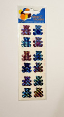 Great 7 Holographic Stickers 1 Strip Brand New Package ~Bears~ Vintage