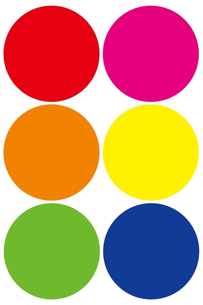 300 Pcs 2 Inch Round Color Coding Stickers Removable Dot Sticker for File