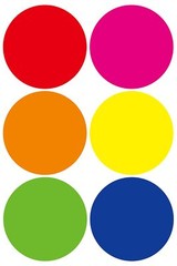 300 Pcs 2 Inch Round Color Coding Stickers Removable Dot Sticker for File