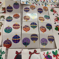 Big Lot Vtg Mrs. Grossman’s Christmas Stickers Metallic Glitter Elf Santa Tree