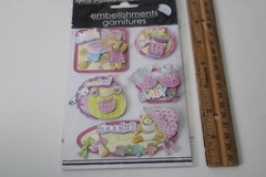 Special Moments 3-D Embellishments Sweet Dreams Baby Girl Cute Scrapbooking Art