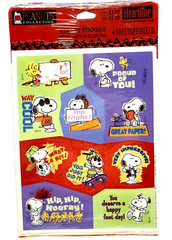 Heartline Peanuts Snoopy Stickers Crafting Scrapbook USA Made Hallmark 4 Sheets