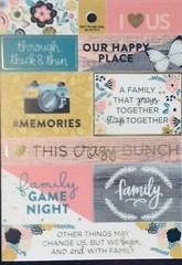 Family Game Night Memories Crazy Bunch Prays ❤️ Us Foiled Scrapbook Sticker
