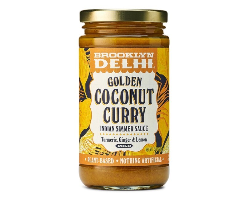 Brooklyn Delhi Golden Coconut Curry Indian Simmer Sauce, 12 Oz – Pack Of 2