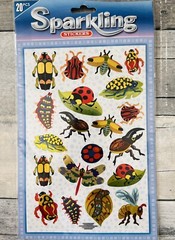 Bug Theme Sparkling Stickers Ladybug Caterpillar Beetle Bees Scrapbooking