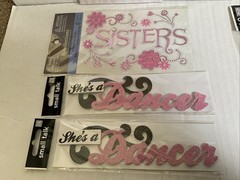 Scrapbook Dimensional Sticker Lot- Girl Themed, Flowers, Friends Sisters