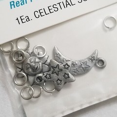NEW Metal Charms CELESTIAL MOON STAR SUN Scrapbooks Crafts Silver Gold Tone -A