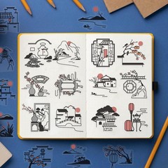 50/100PCS Black and White Antique Silhouette Sticker Pack Waterproof Transparent