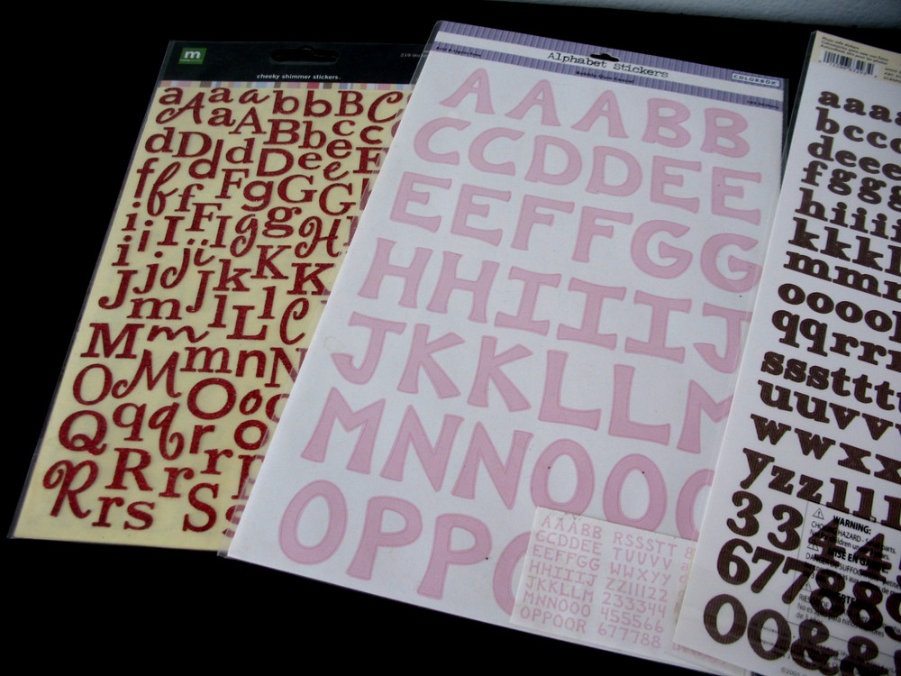Making Memories, EK Success ABC/123 Sticker Lot LETTERS NUMBERS