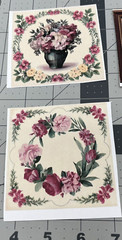 6 Vintage Pink Floral Card Toppers Collage Supplies Scrapbooks Junk Journal