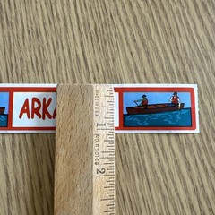 S.R.M. State Titles Banner Stickers Arkansas Sticker Roll Vintage Hard To Find ￼