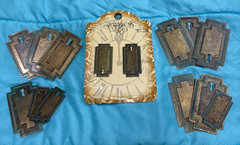 Graphic 45 Stamped Geometric Metal Tags ** 14 total **