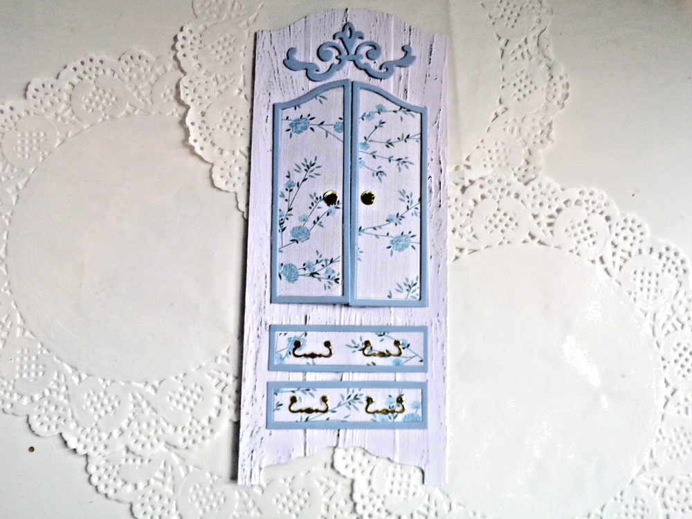 Vintage armoire handmade for junk journal cover cards scrapbook