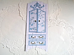 Vintage armoire handmade for junk journal cover cards scrapbook