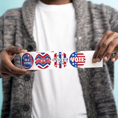 1000Pcs Voting Stickers Sparkling Self Adhesive Label Your Support Matters Patri