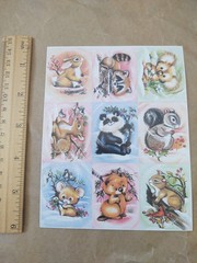 Vintage Eureka Sticker Sheet – The Paper Magic Group – Christmas Woodland Animal