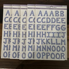Colorbok Lavender Alphabet Stickers Lot of 5 Casual Letter Sheets Scrapbook