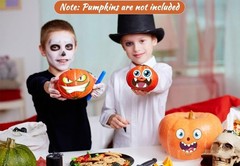 Self Adhesive Pumpkin Decorating Stickers 48 Count Waterproof Fun for Halloween