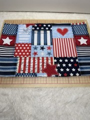 slow stitch junk journal kit Vintage Lace Fabrics Buttons Red White Blue Crafts
