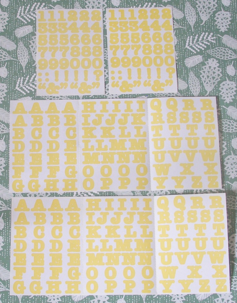 Creative Memories ABC/123 Bold Style Alphabet and Number Stickers – Yellow