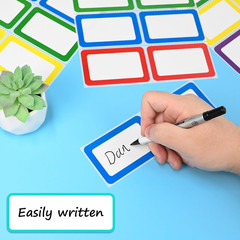 200 Stickers – 3.5″ X 2.25″ Colors Plain Name Tags Stickers with Perforated Line