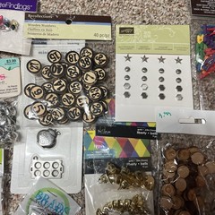 Eyelet Outlet and Brads/ Mini Charms/ Wooden Numbers for Crafts New