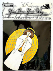 Christmas Angel Halo Trumpet Die Cut Ephemera Stamping Station Laser Cut 5.5″