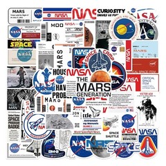 50pcs NASA Stickers, Astronaut stickers, Space Ship, Waterproof Sticker, 145