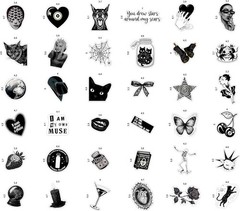 100 Black Vinyl Stickers – Perfect for Journals, Laptops & Water Bottles