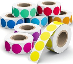 Vibrant 3/4 Inch Color Coding Stickers – 4000 PCS for Home and Classroom Use