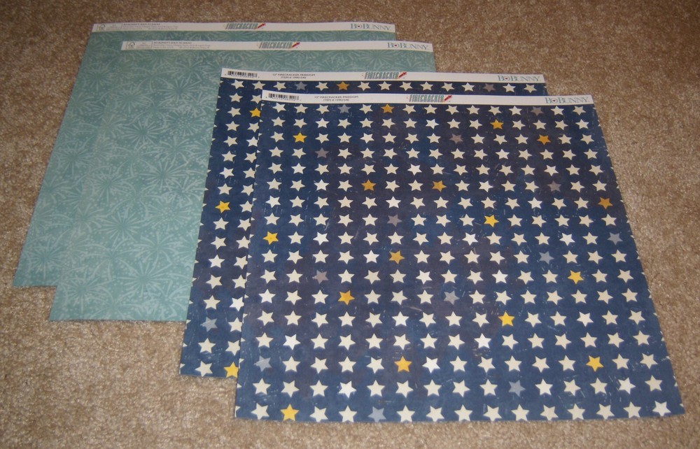 Bo Bunny Double-Sided Paper(4) ~ Firecracker ……Firecracker Freedom