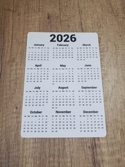 Year At A Glance Calendar Sticker Minimalist Bold Design