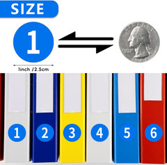 1-25 Consecutive Number Stickers, Small round Vinyl Number Stickers, Self-Adhesi