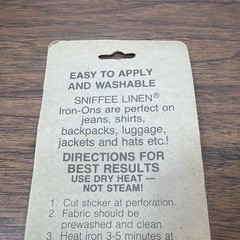 RARE Vintage SNIFFEE LINEN Iron On Imperial Toy Co. Scratch N Sniff GRAPE 1984