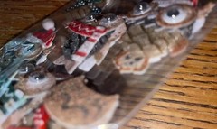 RARE Jolees Pinecone Owl Repeats Google Eyes Santa Hat Bow Christmas 3D Stickers